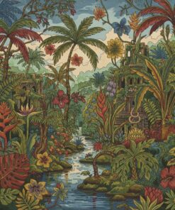 Antique Tropical Jungle Flora Paint By Numbers