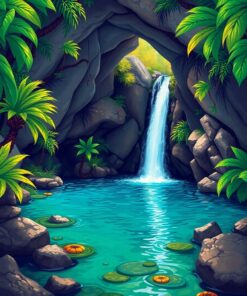 Lagoon Grotto Paint Numbers
