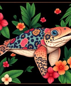 Antique Tropical Loggerhead Chart Paint By Numbers