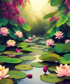 Lotus Pond Paint Numbers