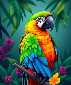 Tropical Macaw Paint Numbers