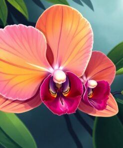 Antique Tropical Orchid Bloom Paint By Numbers