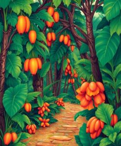 Papaya Grove Paint Numbers