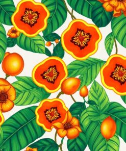 Antique Tropical Papaya Pattern Paint By Numbers