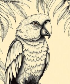 Parrot Sketch Paint Numbers