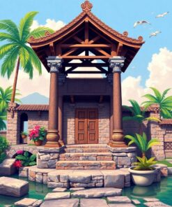 Pavilion Ruins Paint Numbers