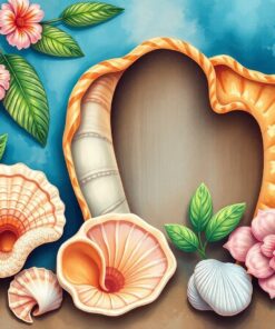 Antique Tropical Shell Study Paint By Numbers