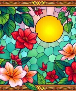 Sunrise Glass Paint Numbers