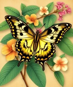 Tropical Swallowtail Paint Numbers