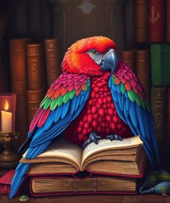 Slumbering Parrot Paint Numbers