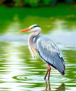 Wading Heron Paint Numbers