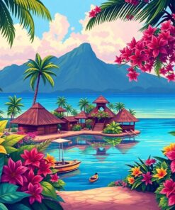 Approaching The Tropical Haven Paint By Numbers