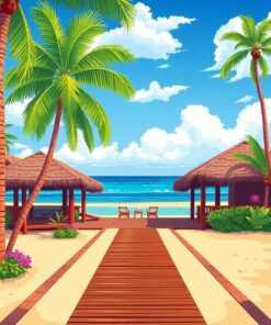 Tropical Resort Paint Numbers