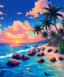 Tropical Shore Paint Numbers