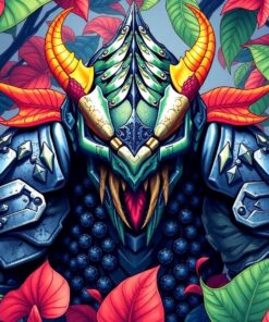 Armor Beneath Realistic Monstera Paint By Numbers