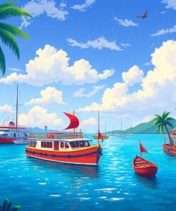 Tropical Harbor Paint Numbers