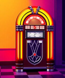 Jukebox Glow Paint Numbers