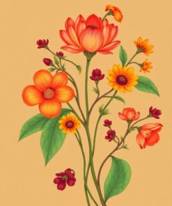 Botanical Amber Paint Numbers