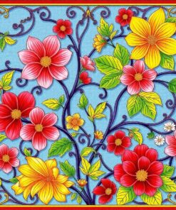 Art Nouveau Botanical Ironwork Paint By Numbers