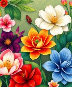 Exotic Blooms Paint Numbers