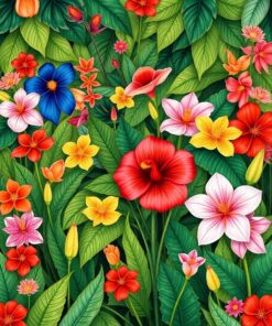 Jungle Floral Paint Numbers