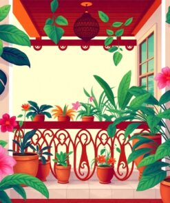 Tropical Balcony Paint Numbers