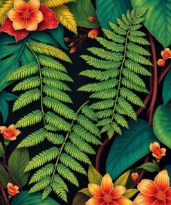 Tropical Fern Paint Numbers