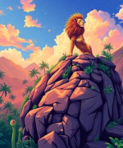 Ascending Tropical Lion Rock Paint By Numbers