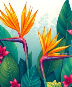 Ash Dusted Tropical Bloom Paint By Numbers