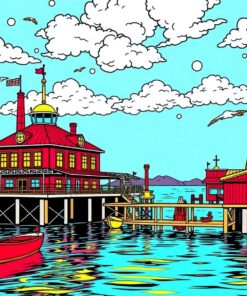 Atomic Base Vintage Dock Paint By Numbers