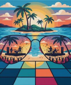 Aviators Mirroring Island Concert Paint By Numbers