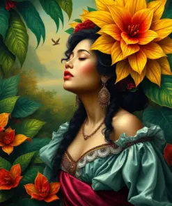 Awakening Tropical Renaissance Muse Paint By Numbers