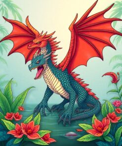 Swamp Dragon Paint Numbers