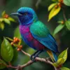 Azure Cotinga Botanical Portrait Paint By Numbers