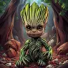 Baby Groot paint by numbers