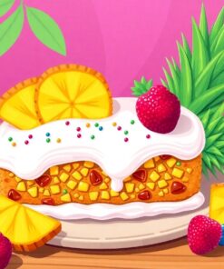 Baked Tropical Pineapple Treat Paint By Numbers