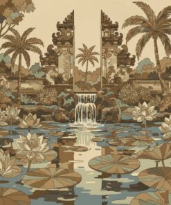 Bali Vintage Water Garden Paint By Numbers