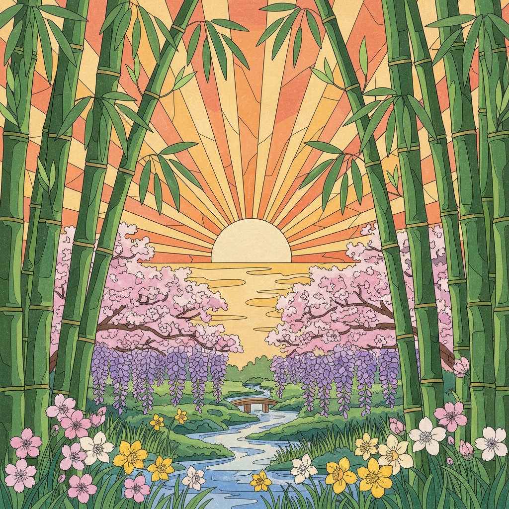 bamboo-sunrise-spring-blooms-paint-by-numbers-kit