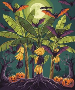 Banana Grove Realistic Bat Paint By Numbers