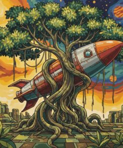 Banyan Tangled Vintage Rocket Paint By Numbers