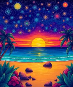 Tropical Stars Paint Numbers