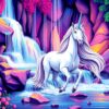 Banyan Waterfall Realistic Unicorn Paint By Numbers