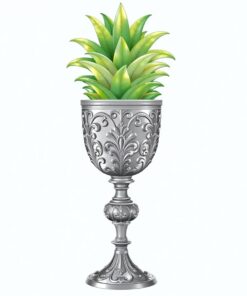 Baroque Pineapple Silver Goblet Paint By Numbers