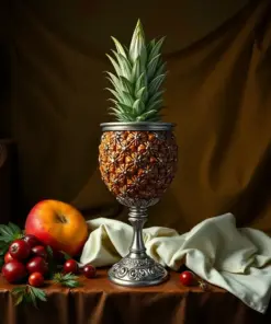 Baroque Pineapple Silver Goblet Paint By Numbers