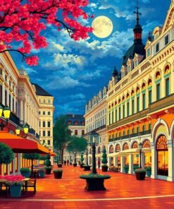 Baroque Plaza Nightfall Paint By Numbers
