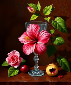 Hibiscus Glass Paint Numbers