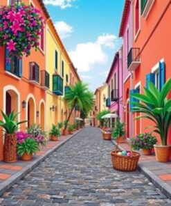 Tropical Cobblestone Paint Numbers