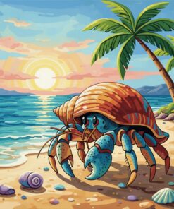 Basking Coastal Hermit Crab Paint By Numbers