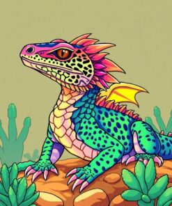 Desert Dragon Paint Numbers