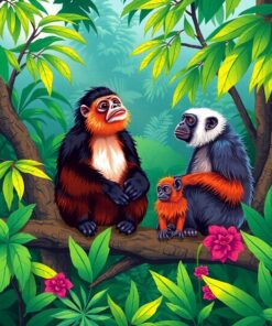 Rainforest Primates Paint Numbers